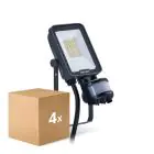 Flerpack 4x Philips LED Strålkastare Ledinaire BVP167 10W 1200lm 110D - 830-840-865 CCT | IP65 - Rörelse- och Ljussensor - Symmetrisk