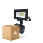Flerpack 4x Noxion LED Strålkastare Beamy G3 10W 1100lm 100D - 840 Kallvit | IP44 - Rörelse- och Ljussensor - Symmetrisk
