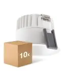 Flerpack 10x Ledvance LED Spot Mörklight Aluminium Vit 8W 680lm 36D - 930 Varm Vit | Utskärning   68mm - IP44 - Bästa färgåtergivning - Dimbar
