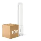 Flerpack 10x Philips CorePro PL-L LED Lampa EM/Mains 8W - 840 Kallvit | 4-Stift - Ersättare 18W