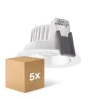 Flerpack 5x Ledvance LED Spot Adjust Aluminium Vit 8W 680lm 36D - 930 Varm Vit | Utskärning   68mm - IP20 - Bästa färgåtergivning - Dimbar