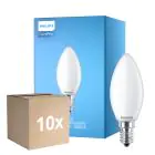 Flerpack 10x Philips Corepro LED Kronljus E14 Matt 6.5W 806lm - 840 Kallvit | Ersättare 60W