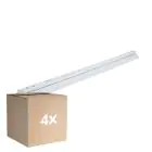 Flerpack 4x Noxion Allmänbruksarmatur Click Reflektor V2 LED T8 | Passande för 1x 150cm LED Rör