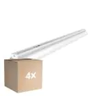 Flerpack 4x Noxion Allmänbruksarmatur Click Reflektor V2 LED T8 | Passande för 1x 120cm LED Rör