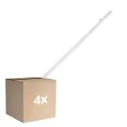 Flerpack 4x Ledvance LED Allmänbruksarmatur Vattentät Fukttät Eco Slim 36W 4320lm - 840 Kallvit | 120cm