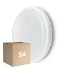 Flerpack 5x Philips LED Plafond Ledinaire WL070V Vit 18.7W 1700lm - 830 Varm Vit | 285mm - IP65