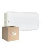 Flerpack 5x Philips LED Säkerhet Ledinaire WL055V Vit 6W 630lm - 840 Kallvit | 374x150mm - IP65 - Rörelsesensor