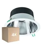 Flerpack 4x Philips LED Downlight Coreline DN142B Aluminium Vit 19.2W 2300lm 60D - 840 Kallvit | Utskärning   200mm - IP20 - UGR