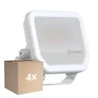 Flerpack 4x Ledvance LED Strålkastare Aluminium Vit 17W 2200lm 100D - 830 Varm Vit | IP66 - Symmetrisk
