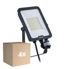 Flerpack 4x Philips LED Strålkastare Ledinaire BVP167 50W 6000lm 110D - 830-840-865 CCT | IP65 - Rörelse- och Ljussensor - Symmetrisk