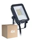 Flerpack 4x Philips LED Strålkastare Ledinaire BVP167 10W 1200lm 110D - 830-840-865 CCT | IP65 - Symmetrisk