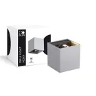 D'Lite Vägglampa Nova Silver Up & Down 4.9W 480lm - 830 Varm Vit | IP54 - Justerbar strålvinkel