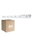 Flerpack 6x Ledvance LED Allmänbruksarmatur Vattentät Fukttät Value 25W 3000lm - 840 Kallvit | 150cm
