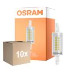 Flerpack 10x Osram Slim Line LED R7s 78mm 6W 806lm - 827 Extra Varm Vit | Ersättare 60W