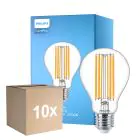 Flerpack 10x Philips Corepro LED Lampa E27 Päron Klar 13W 2000lm - 827 Extra Varm Vit | Ersättare 120W