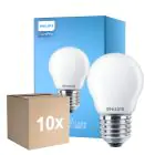 Flerpack 10x Philips Corepro LED Lustre E27 boll Matt 6.5W 806lm - 840 Kallvit | Ersättare 60W
