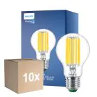 Flerpack 10x Philips MASTER LED Lampa Ultra Efficient E27 Päron Klar 7.3W 1535lm - 840 Kallvit | Ersättare 100W