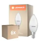 Flerpack 6x Osram LED Star Classic E14 Kronljus Matt 4.9W 470lm - 840 Kallvit | Ersättare 40W