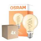 Flerpack 4x Osram Vintage 1906 LED E27 Globe Filament Twist Guld 8W 806lm - 922 Extra Varm Vit | Bästa Färgåtergivning - Dimbar - Ersättare 60W