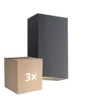 Flerpack 3x Nordlux Rold Vägglampa Metall Svart  10.5W 350lm - 830 Varm Vit