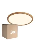 Flerpack 3x Nordlux LED Taklampa Oja 29 Trä 18W 1600lm - 827 Extra Varm Vit | 3-Stegs Dimbar 
