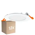 Flerpack 12x Osram LED Downlight Recess Slim Vit 8W 550lm 110D - 830 Varm Vit | Utskärning   120mm