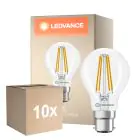 Flerpack 10x Ledvance Classic LED B22 Päron Filament Klar 5.9W 806lm - 827 Extra Varm Vit | Dimbar - Ersättare 60W