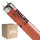 Flerpack 25x Philips MASTER TL-D 58W - Röd | 150cm