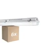 Flerpack 6x Ledvance LED Fukttät Armatur MT Gen 3 IP65 | Passande för 2x60cm LED Rör