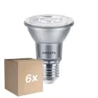 Flerpack 6x Philips Master Value LED Lampa Reflektor E27 PAR20 6W 540lm 40D - 940 Kallvit | Bästa färgåtergivning - Dimbar - Ersättare 50W