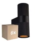 Flerpack 6x Nordlux Kyklop Vägglampa Aluminium Svart Up & Down | Passande för 2x GU10