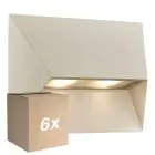 Flerpack 6x Nordlux Pontio Vägglampa Aluminium Sanded | IP54 - Passande för 2x GU10 