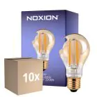 Flerpack 10x Noxion LED E27 Päron Filament Guld 7W 630lm - 825 Extra Varm Vit| Dimbar - Ersättare 50W