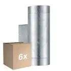 Flerpack 6x Nordlux Tin Vägglampa Brushed Aluminium | Passande för 2x GU10