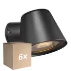 Flerpack 6x Nordlux Aleria Vägglampa Metall Svart | IP44 - Passande för GU10