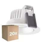 Flerpack 20x Ledvance LED Spot Adjust Aluminium Vit 8W 640lm 36D - 927 Extra Varm Vit | Utskärning   68mm - IP20 - Bästa färgåtergivning - Dimbar
