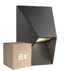 Flerpack 6x Nordlux Pontio Vägglampa Aluminium Svart | IP54 - Passande För 1x GU10