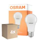 Flerpack 4x Osram LED Star Classic E27 Päron Matt 10W 1055lm - 827 Extra Varm Vit | Ljussensor - Ersättare 75W