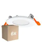 Flerpack 6x Ledvance LED Downlight Slim Recess Vit 4.5W 240lm 110D - 840 Kallvit | 85mm - Utskärning   72mm