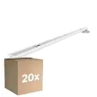 Flerpack 20x Noxion Allmänbruksarmatur Click LED T8 | Passande för 2x60cm LED Rör