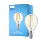 Philips Corepro LED Lustre E14 boll Filament Klar 4.3W 470lm - 827 Extra Varm Vit | Ersättare 40W