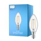 Philips Corepro LED Kronljus E14 filament klar 2W 250lm – 827 – ekstra varm hvid | erstatter 25W