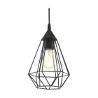 Eglo Pendellampa Tarbes Svart | IP20 - Passande för 1x E27 