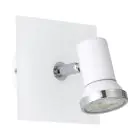 Eglo Vägglampa Tamara 1 Stål Vit Krom 2.8W 250lm - 830 Varm Vit | IP44 - Inkl. 1x GU10