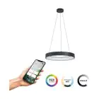 Eglo Pendellampa Marghera-Z Stål Svart 27.5W 3150lm - 827-865 Justerbar Vit + RGB | IP20 - Zigbee Dimbar