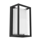 Eglo Vägglampa Genovese Aluminium Svart 10W 1050lm - 865 Dagsljus | IP65 - Rörelsesensor