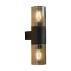 Eglo Vägglampa Cropani Svart Up & Down | IP54 - Passande för 2x E27