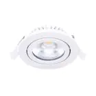 Noxion LED Lutningsbar Slim Spot Vit Runda 5W 550lm 60D - 940 Kallvit | 85mm - IP54 - Dimbar - Bästa Färgåtergivning